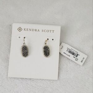 KENDRA SCOTT ✨️ Lee Silver Drop Earrings in Platinum Drusy